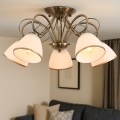 Brilagi - Lámpara de techo de superficie FRED 5xE27/60W/230V Ø 59 cm bronce