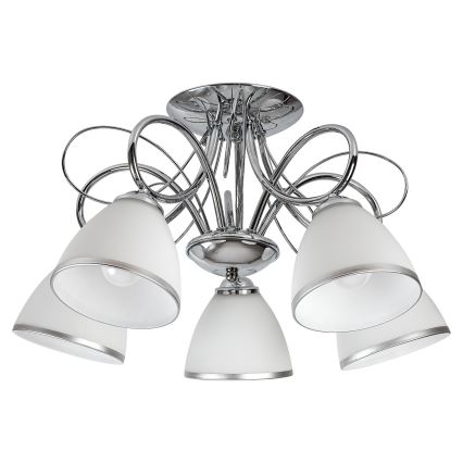 Brilagi - Lámpara de techo de superficie FRED 5xE27/60W/230V Ø 59 cm cromo brillante