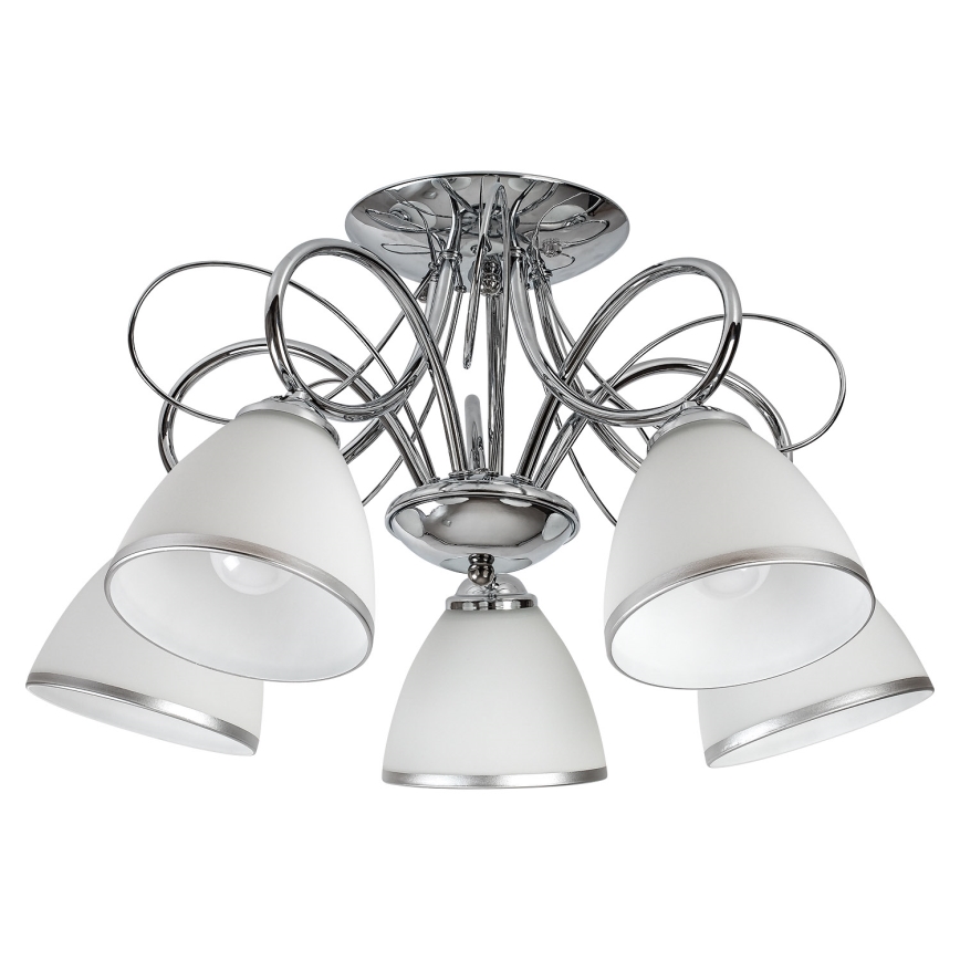 Brilagi - Lámpara de techo de superficie FRED 5xE27/60W/230V Ø 59 cm cromo brillante