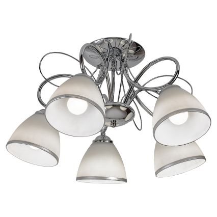 Brilagi - Lámpara de techo de superficie FRED 5xE27/60W/230V Ø 59 cm cromo brillante