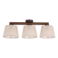 Brilagi - Lámpara de techo de superficie LATTE 3xE27/15W/230V pino/beige
