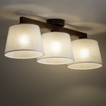 Brilagi - Lámpara de techo de superficie LATTE 3xE27/15W/230V pino/blanco