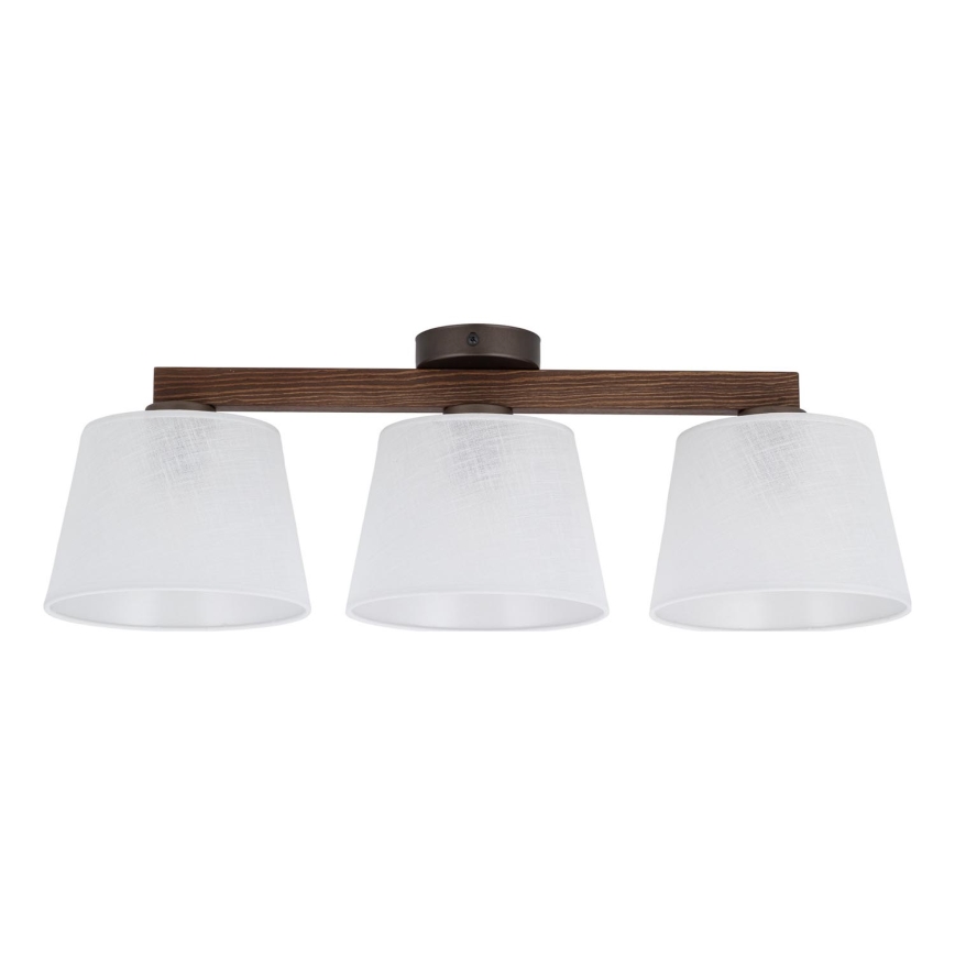 Brilagi - Lámpara de techo de superficie LATTE 3xE27/15W/230V pino/blanco