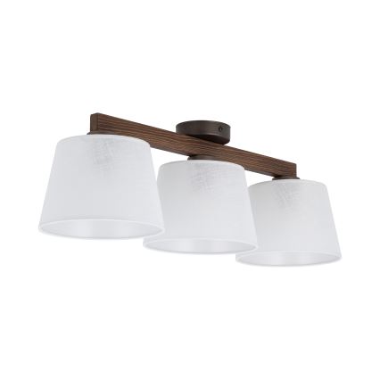 Brilagi - Lámpara de techo de superficie LATTE 3xE27/15W/230V pino/blanco