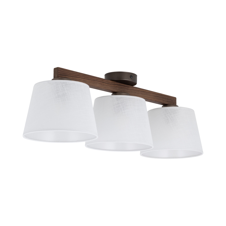 Brilagi - Lámpara de techo de superficie LATTE 3xE27/15W/230V pino/blanco