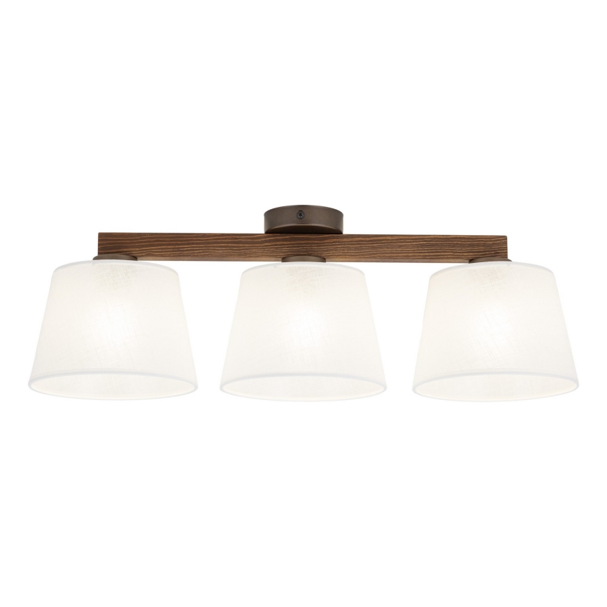Brilagi - Lámpara de techo de superficie LATTE 3xE27/15W/230V pino/blanco