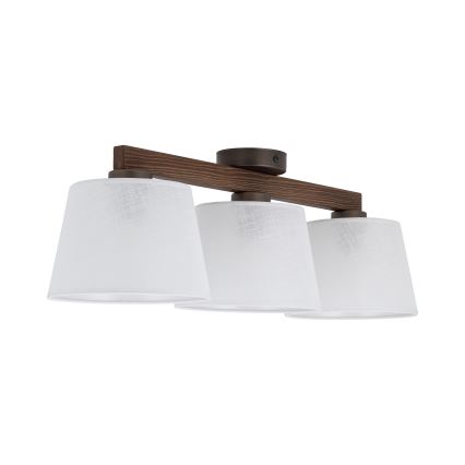 Brilagi - Lámpara de techo de superficie LATTE 3xE27/15W/230V pino/blanco