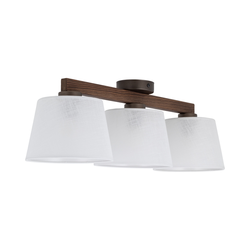 Brilagi - Lámpara de techo de superficie LATTE 3xE27/15W/230V pino/blanco