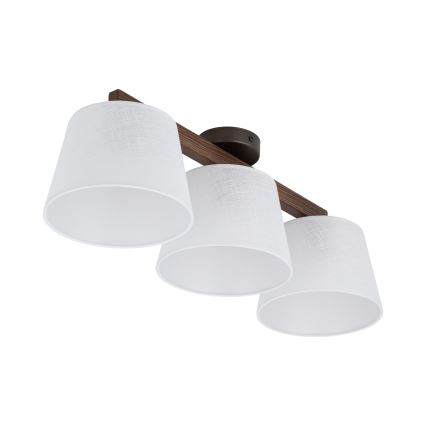 Brilagi - Lámpara de techo de superficie LATTE 3xE27/15W/230V pino/blanco