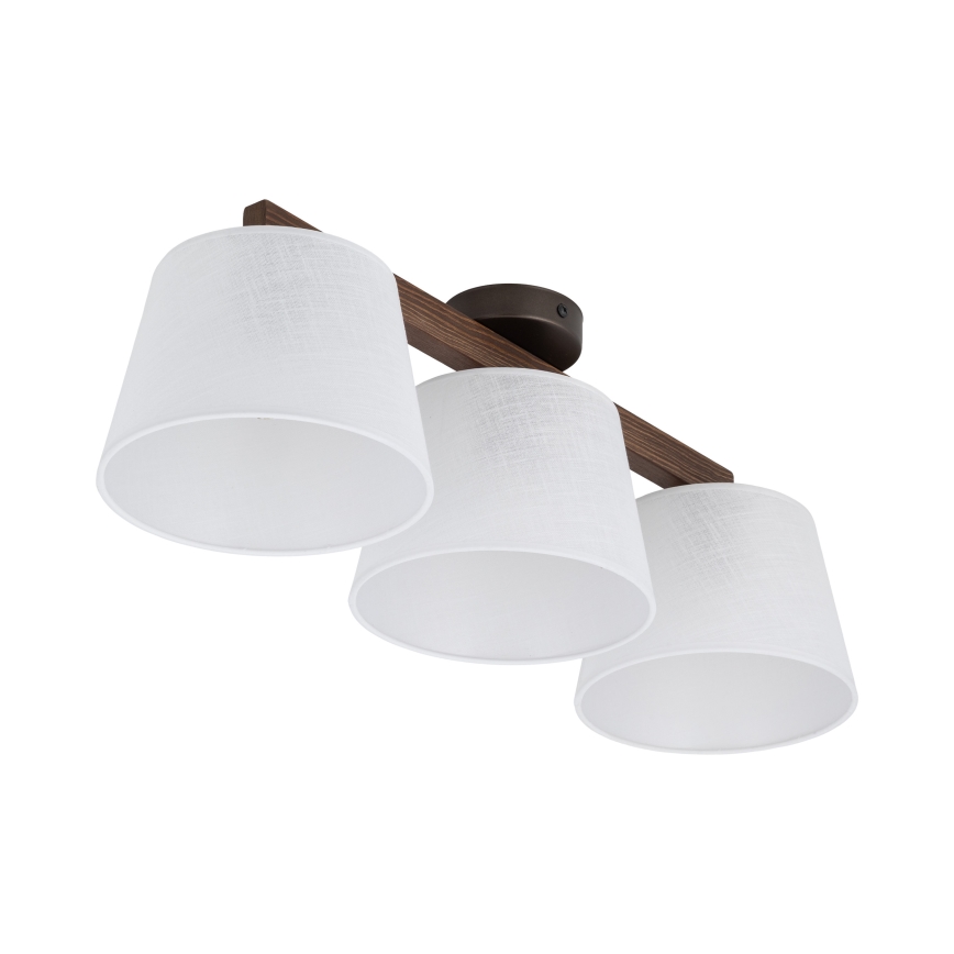 Brilagi - Lámpara de techo de superficie LATTE 3xE27/15W/230V pino/blanco