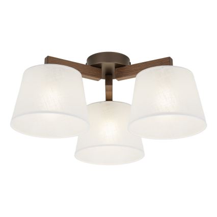 Brilagi - Lámpara de techo de superficie LATTE 3xE27/15W/230V pino/blanco