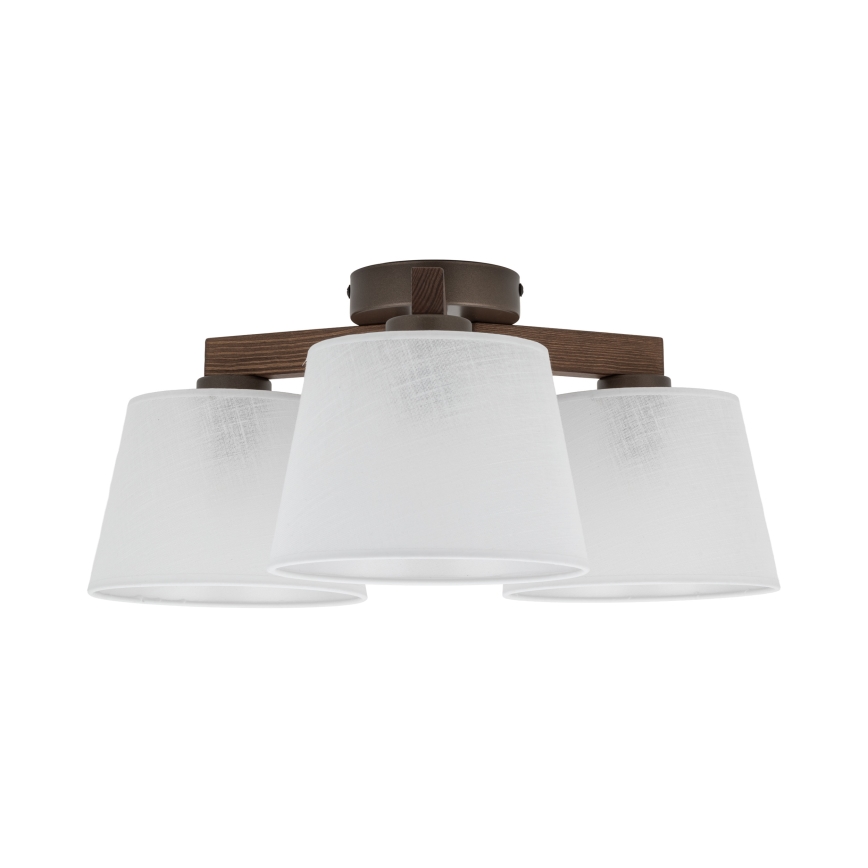 Brilagi - Lámpara de techo de superficie LATTE 3xE27/15W/230V pino/blanco