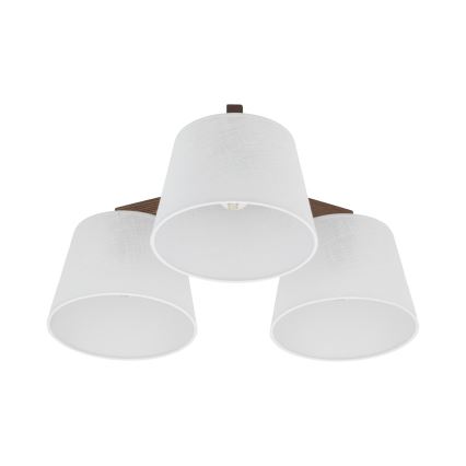 Brilagi - Lámpara de techo de superficie LATTE 3xE27/15W/230V pino/blanco