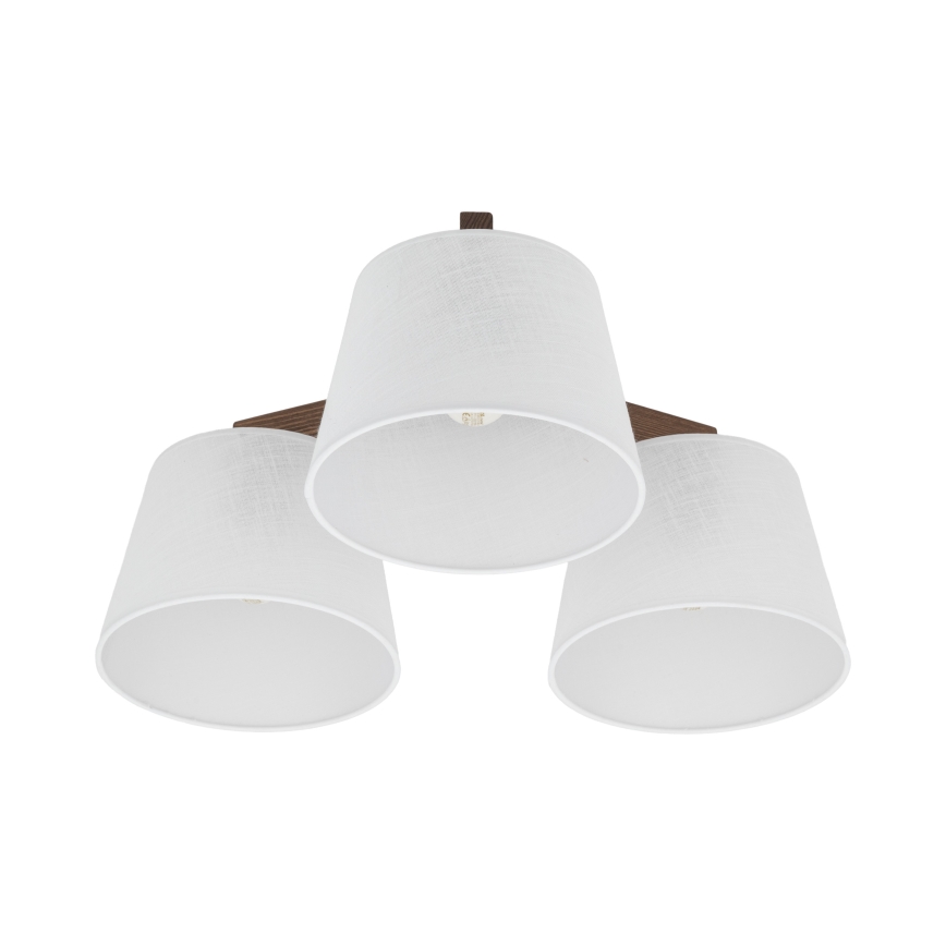 Brilagi - Lámpara de techo de superficie LATTE 3xE27/15W/230V pino/blanco