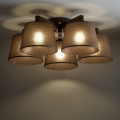 Brilagi - Lámpara de techo de superficie LATTE 5xE27/15W/230V pino/marrón