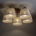 Brilagi - Lámpara de techo de superficie LATTE SABIA 5xE27/15W/230V pino/crema