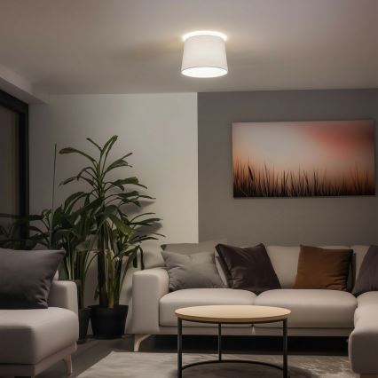 Brilagi - Lámpara de techo de superficie LED CERIA 1xE27/40W/230V, diámetro 30 cm, blanca