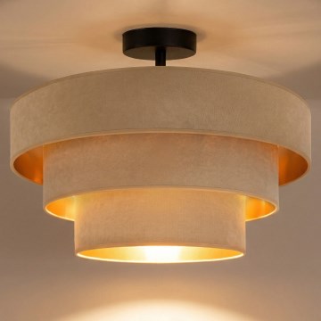 Brilagi - Lámpara de techo de superficie LUNETA 1xE27/60W/230V Ø 40 cm beige/dorado