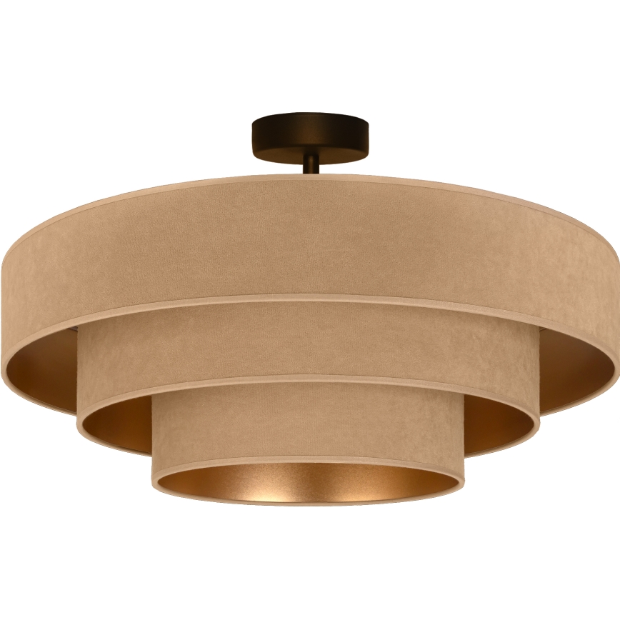 Brilagi - Lámpara de techo de superficie LUNETA 3xE27/60W/230V diámetro 80 cm beige/dorado