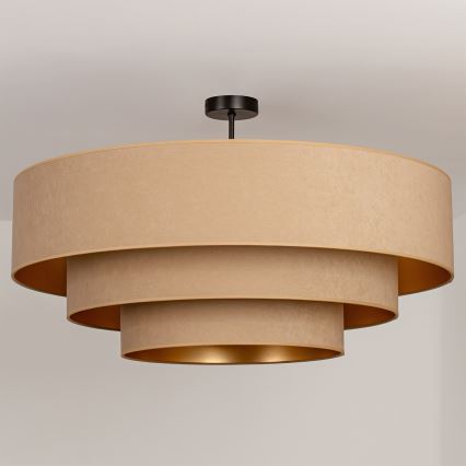 Brilagi - Lámpara de techo de superficie LUNETA 3xE27/60W/230V diámetro 80 cm beige/dorado