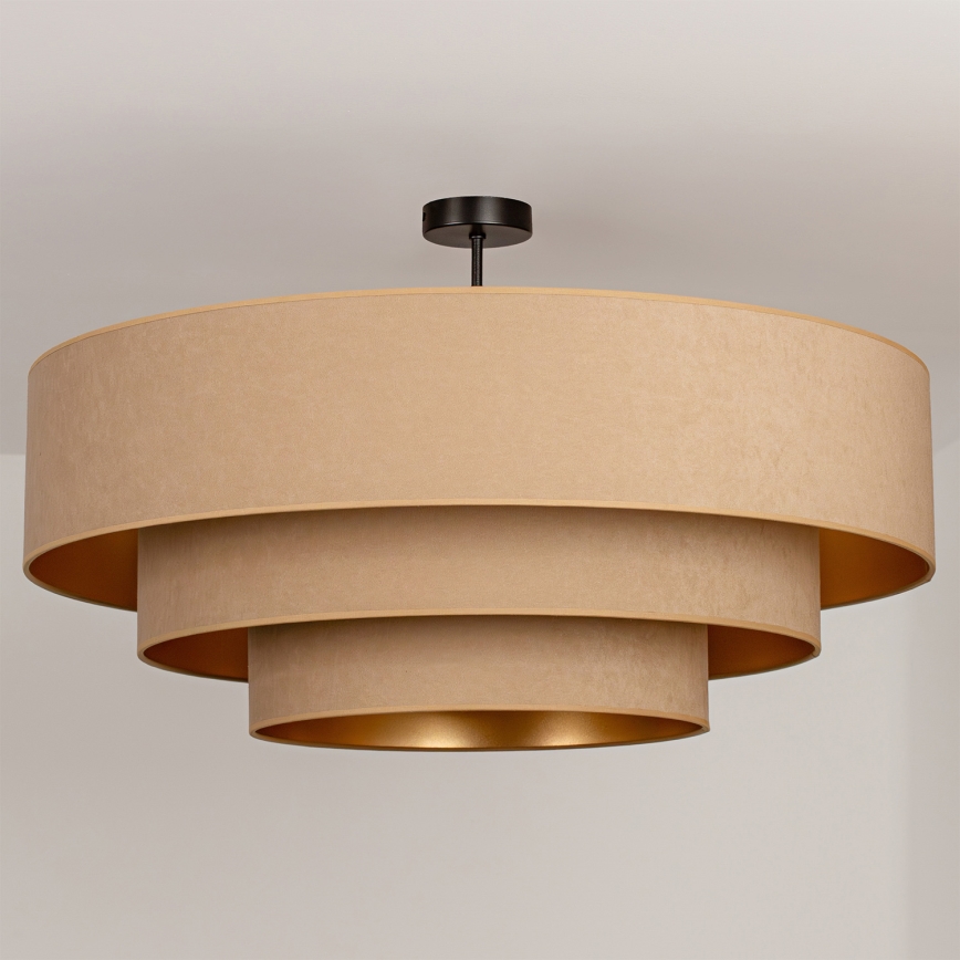 Brilagi - Lámpara de techo de superficie LUNETA 3xE27/60W/230V diámetro 80 cm beige/dorado
