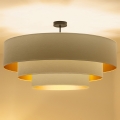Brilagi - Lámpara de techo de superficie LUNETA 3xE27/60W/230V Ø 80 cm crema/dorado