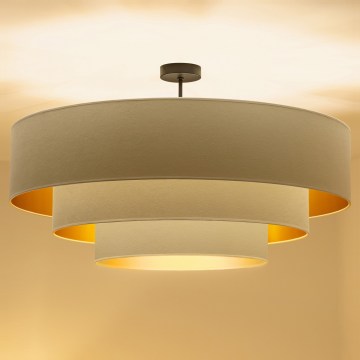 Brilagi - Lámpara de techo de superficie LUNETA 3xE27/60W/230V Ø 80 cm crema/dorado
