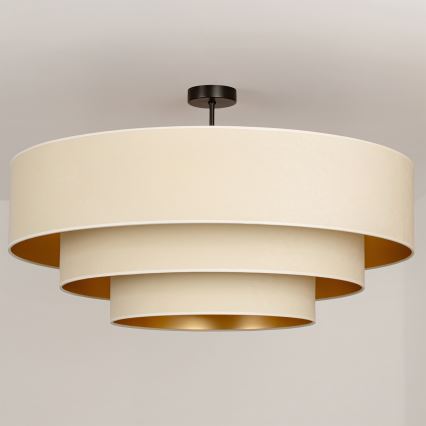 Brilagi - Lámpara de techo de superficie LUNETA 3xE27/60W/230V Ø 80 cm crema/dorado