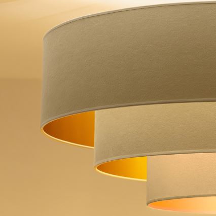 Brilagi - Lámpara de techo de superficie LUNETA 3xE27/60W/230V Ø 80 cm crema/dorado