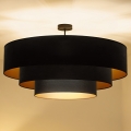Brilagi - Lámpara de techo de superficie LUNETA 3xE27/60W/230V Ø 80 cm negro/dorado