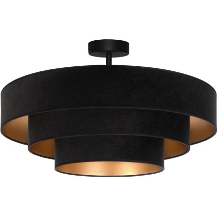 Brilagi - Lámpara de techo de superficie LUNETA 3xE27/60W/230V Ø 80 cm negro/dorado
