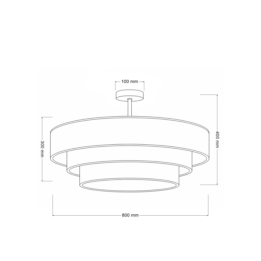 Brilagi - Lámpara de techo de superficie LUNETA 3xE27/60W/230V Ø 80 cm negro/dorado