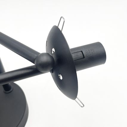 Brilagi - Lámpara de techo de superficie MALIVA 3xE14/15W/230V negro/ahumado
