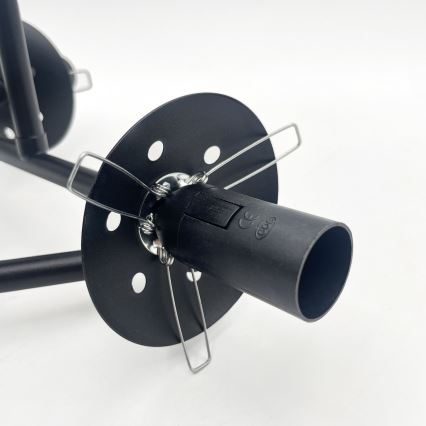 Brilagi - Lámpara de techo de superficie MALIVA 3xE14/15W/230V negro/ahumado