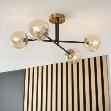 Brilagi - Lámpara de techo de superficie MALIVA 4xE14/15W/230V dorada