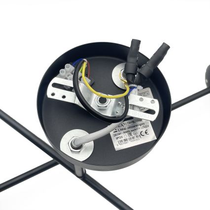 Brilagi - Lámpara de techo de superficie MALIVA 4xE14/15W/230V negro/ahumado