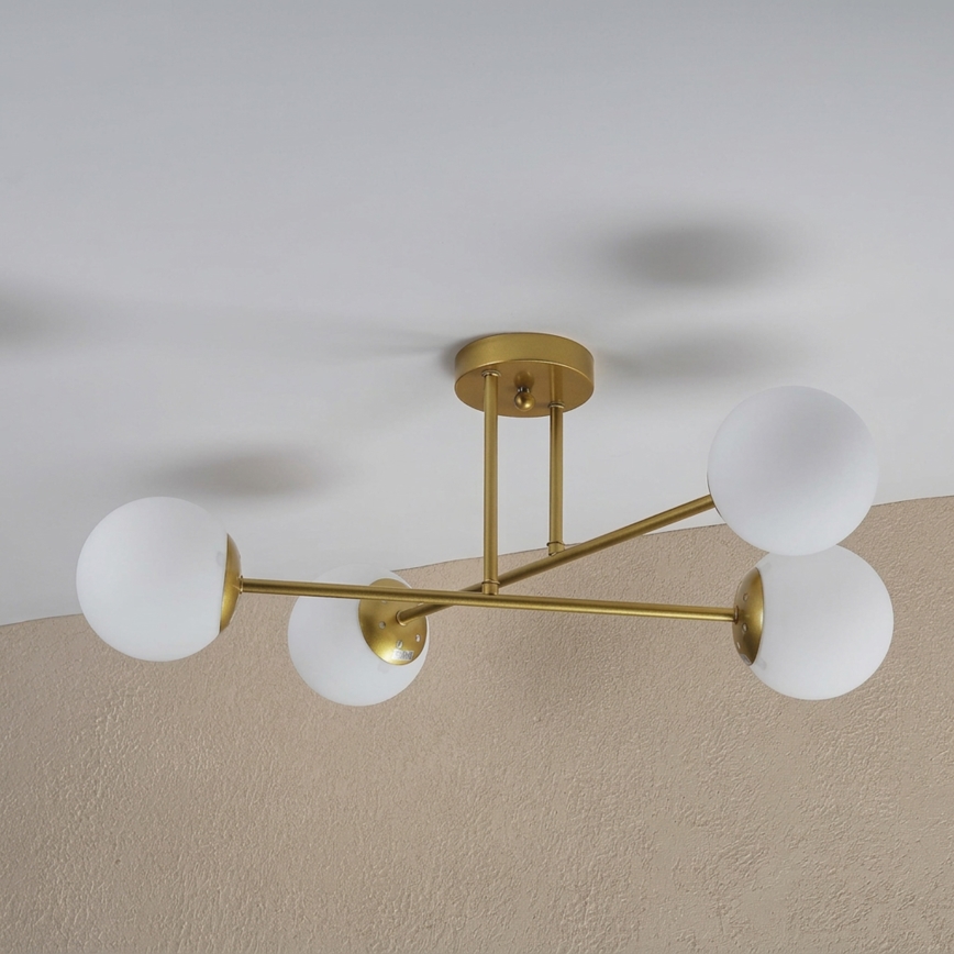 BRILAGI - Lámpara de techo de superficie MALIVA 4xE14/15W/230V oro/blanco