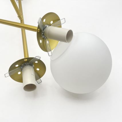 BRILAGI - Lámpara de techo de superficie MALIVA 4xE14/15W/230V oro/blanco