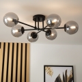 Brilagi - Lámpara de techo de superficie MALIVA 6xE14/15W/230V negra/ahumada