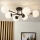 Brilagi - Lámpara de techo de superficie MALIVA 6xE14/15W/230V negro/blanco