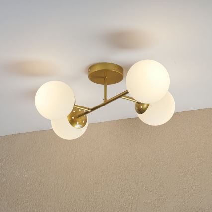 Brilagi - Lámpara de techo de superficie MALONY 4xE14/20W/230V dorada