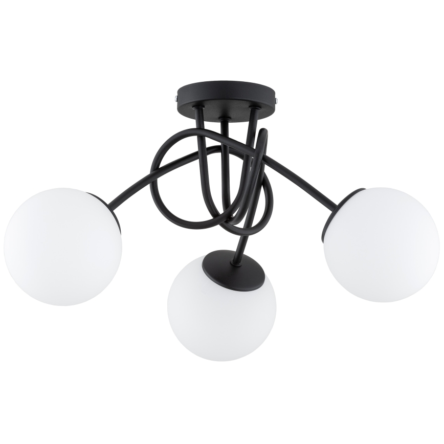 BRILAGI - Lámpara de techo de superficie MILO 3xE27/60W/230V negra