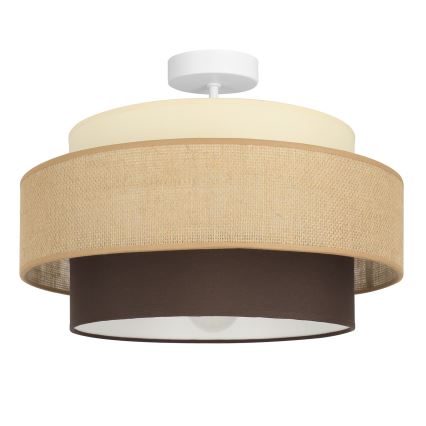 Brilagi - Lámpara de techo de superficie RESNA 1xE27/60W/230V Ø 40 cm beige/negro