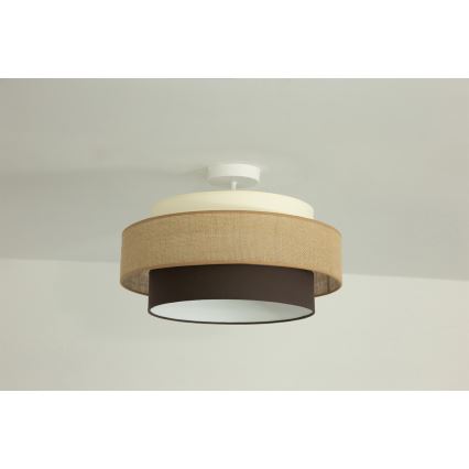 Brilagi - Lámpara de techo de superficie RESNA 1xE27/60W/230V Ø 40 cm beige/negro