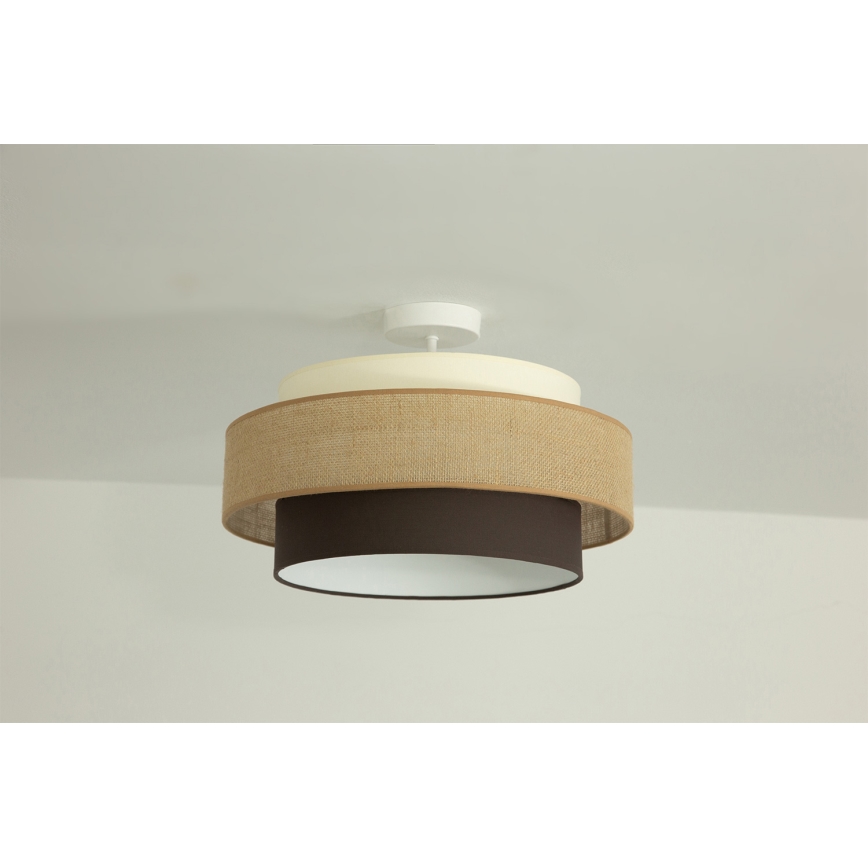 Brilagi - Lámpara de techo de superficie RESNA 1xE27/60W/230V Ø 40 cm beige/negro