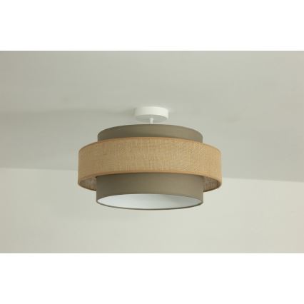 BRILAGI - Lámpara de techo de superficie RESNA 1xE27/60W/230V Ø 40 cm marrón/beige