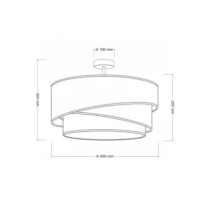 Brilagi - Lámpara de techo de superficie TRIO 1xE27/60W/230V, diámetro 40 cm, crema/gris