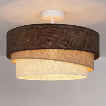 Brilagi - Lámpara de techo de superficie TRIO 1xE27/60W/230V Ø 40 cm marrón/beige/blanco