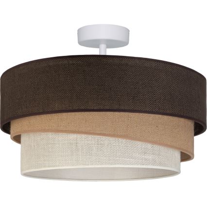 Brilagi - Lámpara de techo de superficie TRIO 1xE27/60W/230V Ø 40 cm marrón/beige/blanco