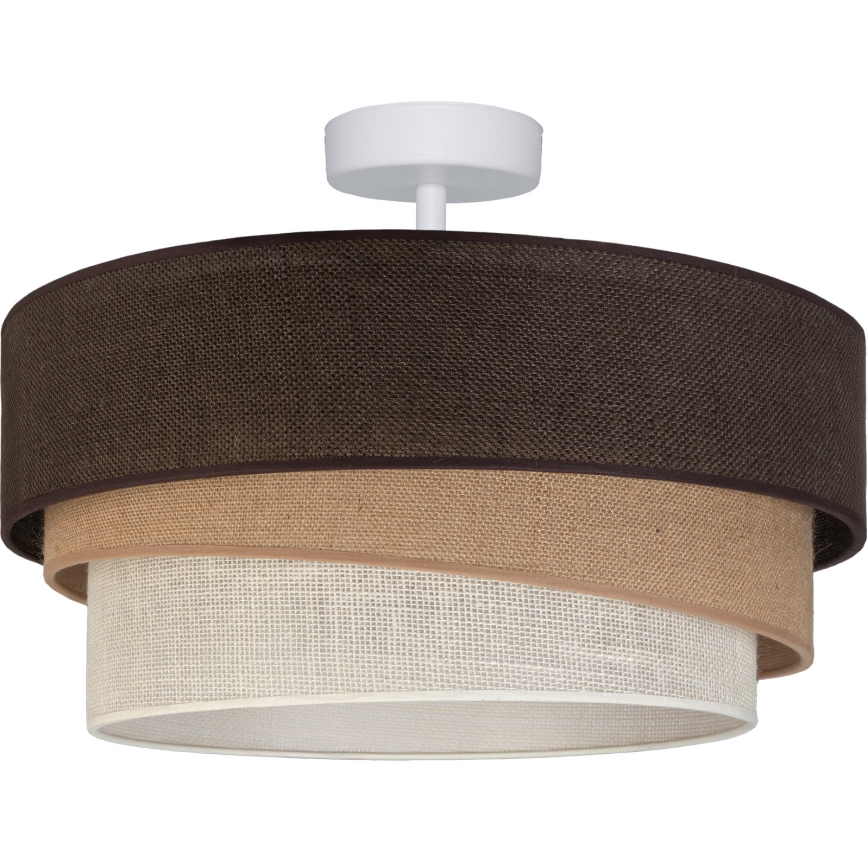 Brilagi - Lámpara de techo de superficie TRIO 1xE27/60W/230V Ø 40 cm marrón/beige/blanco